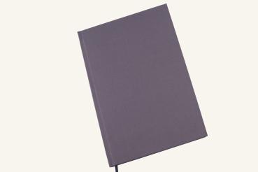 Preview: Modisches Notizbuch, Leinen hellbraun